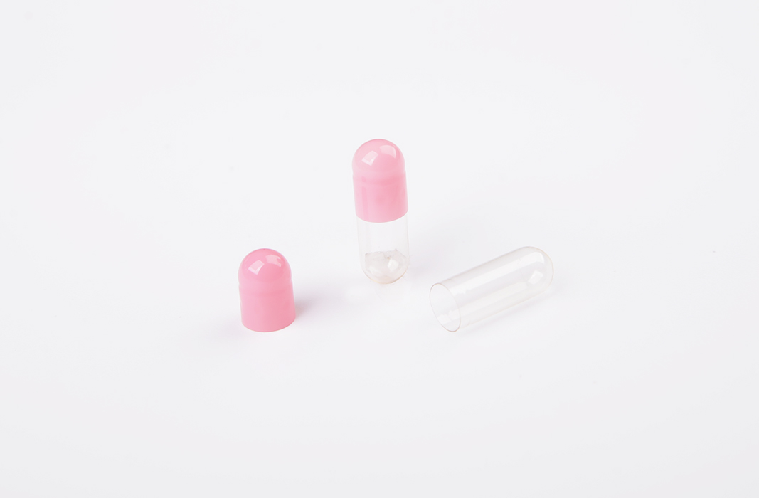 Hard gelatin capsule empty capsules 0 white pink