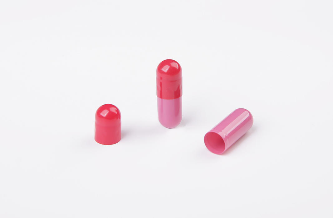 Hard gelatin capsule empty gel capsule size 2# red pink