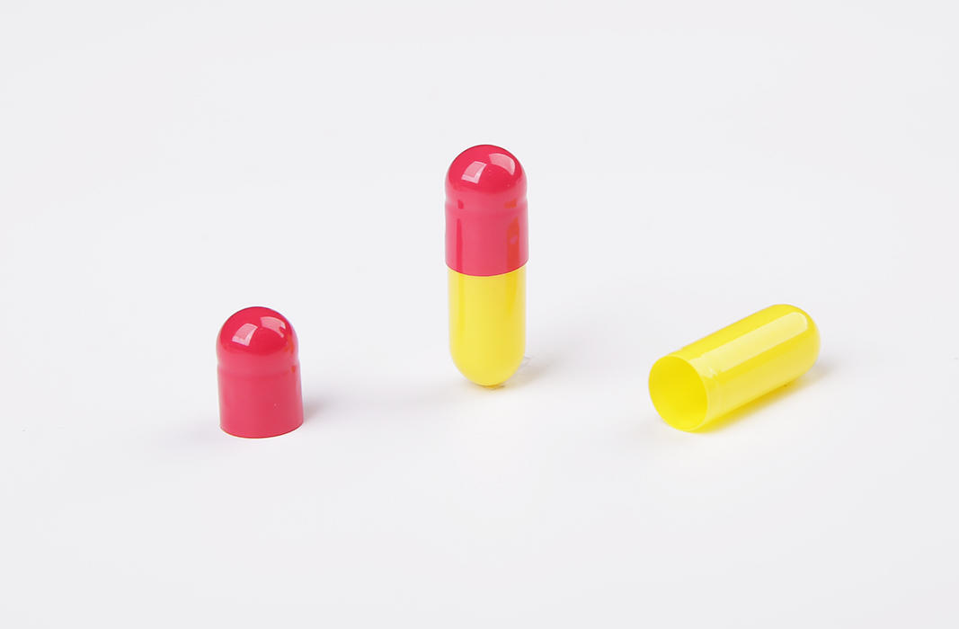 Empty gelatin capsule hard pill capsule HALAL Yellow Red