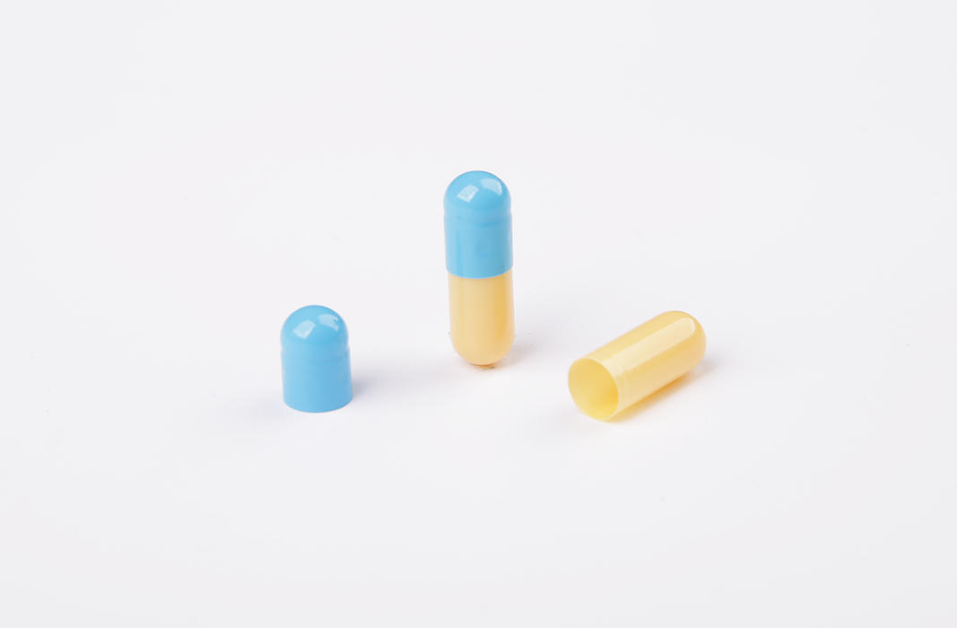 Hard gelatin capsule size 3# gel capsule empty blue yellow