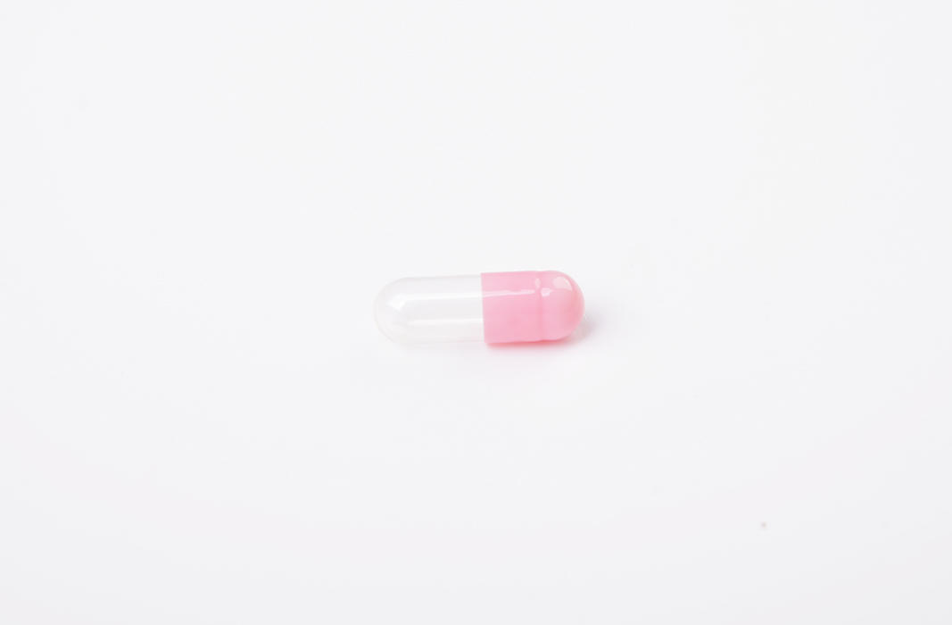 Hard gelatin capsule empty capsules 0 white pink