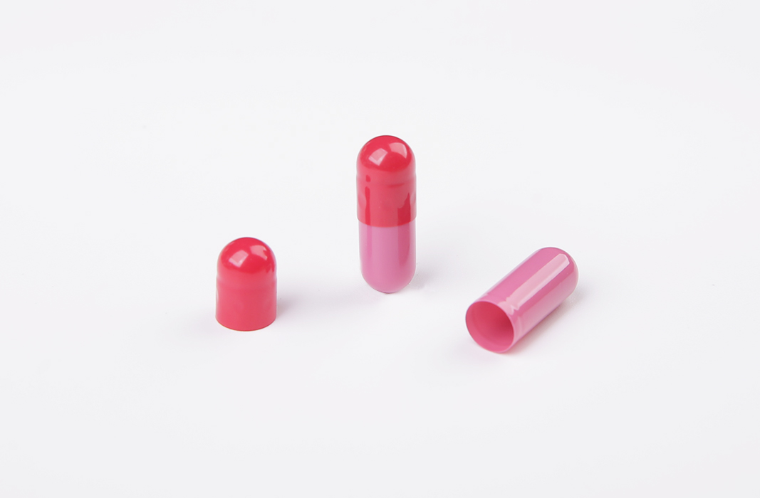 Hard gelatin capsule empty gel capsule size 2# red pink